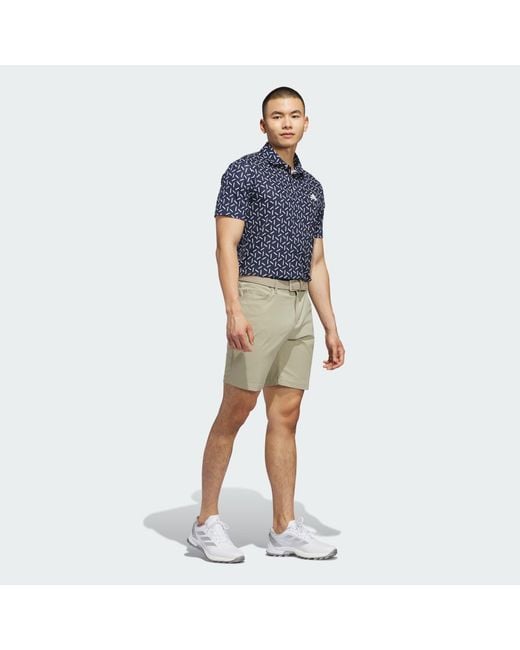 Adidas Blue Ultimate365 Mesh Print Climacool Polo Shirt for men