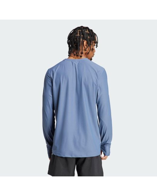 Adidas Originals Blue Own The Run Long-sleeve Top for men