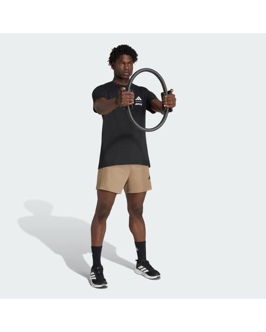 Adidas Black Athx Graphic T-Shirt for men