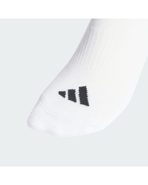 Adidas White 3 Stripes Cushioned Sportswear Mid Cut Socks 3 Pair Pack