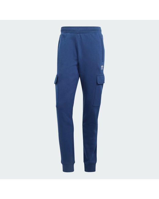 Pantaloni Trefoil Essentials Cargo di Adidas in Blue da Uomo