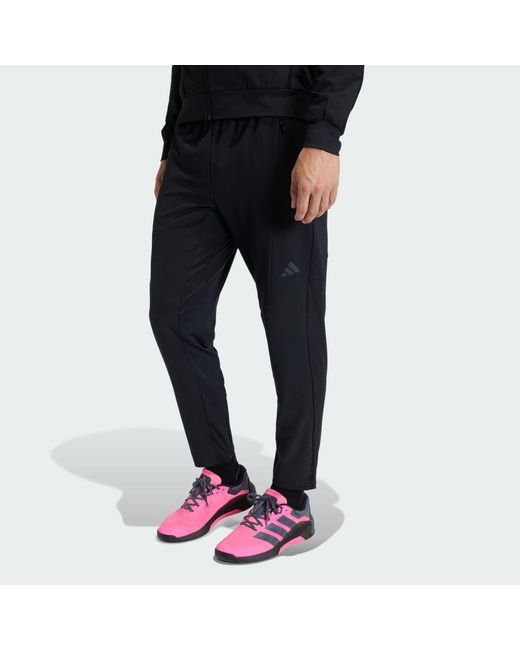 Adidas Black D4T Workout Joggers for men