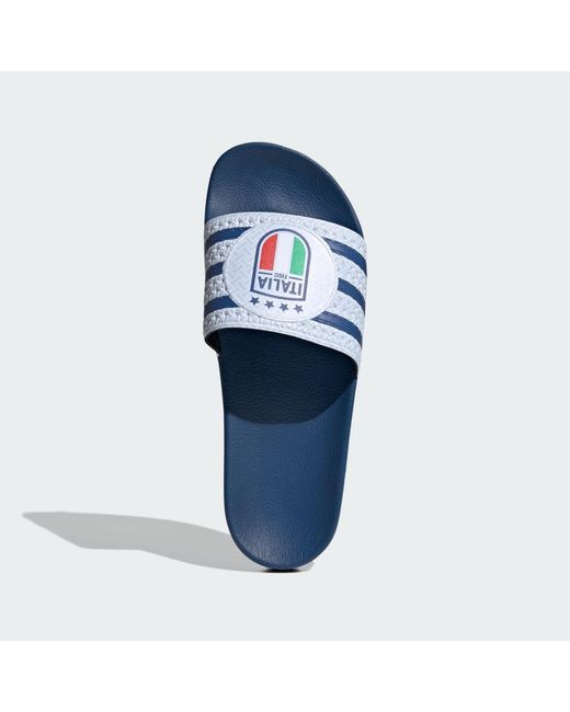 Adidas Blue Trefoil Slide
