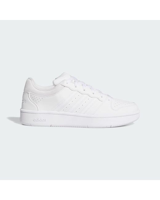 Adidas White Hoops Classic Shoes