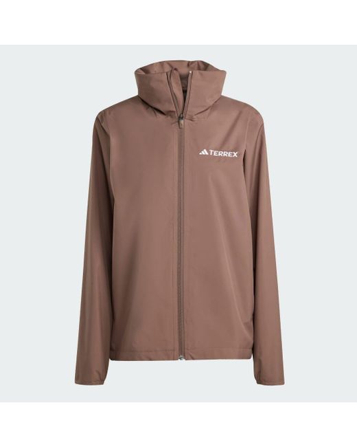 Adidas Brown Multi Essentials 2L Regenjacke