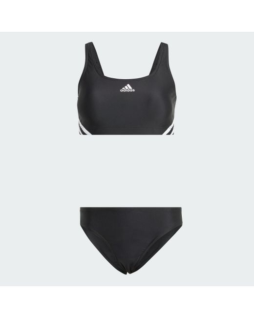 Adidas Black 3-stripes Bikini