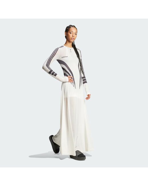 Adidas White Atlanta Sublimation Print Kleid
