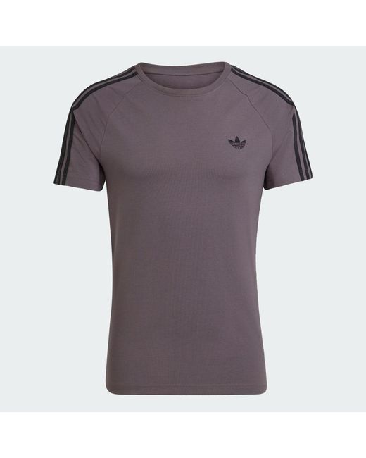 Adidas Purple Adicolor Trefoil Tight Tee for men