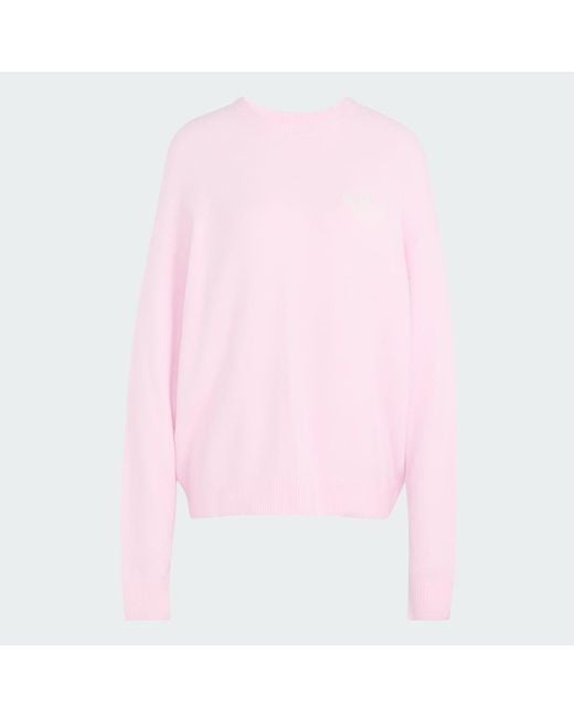 Adidas Pink Originals Athl Dept Knitted Sweatshirt