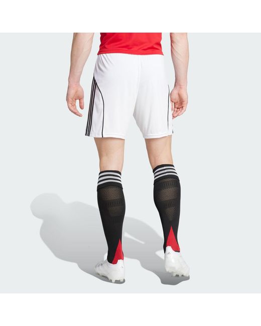 Adidas White Manchester United 25/26 Home Shorts for men