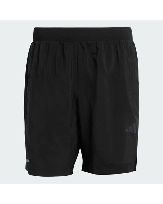 Adidas Blue Tech Essentials Workout 3-Stripes Shorts for men