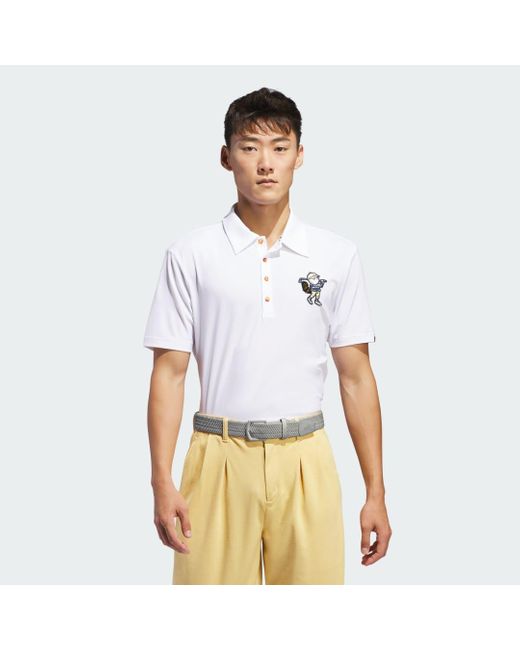 Adidas White X Malbon Polo Shirt for men