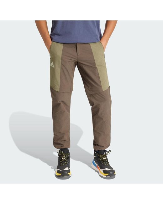 Adidas Gray Terrex Xperior Utilitas Clima365 Zip-Off Tracksuit Bottoms for men