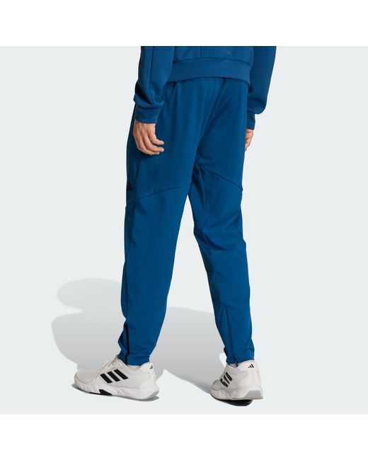 Adidas Blue D4T Workout Joggers for men