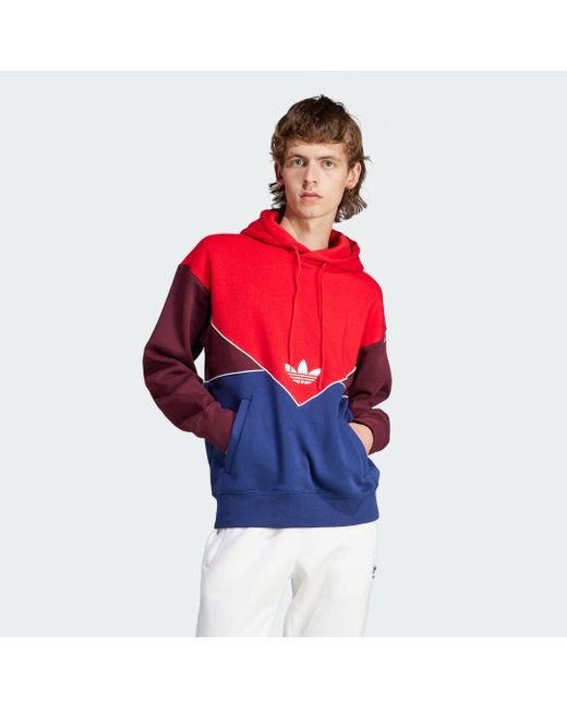 Adidas Red Adicolor Seasonal Archive Hoodie for men