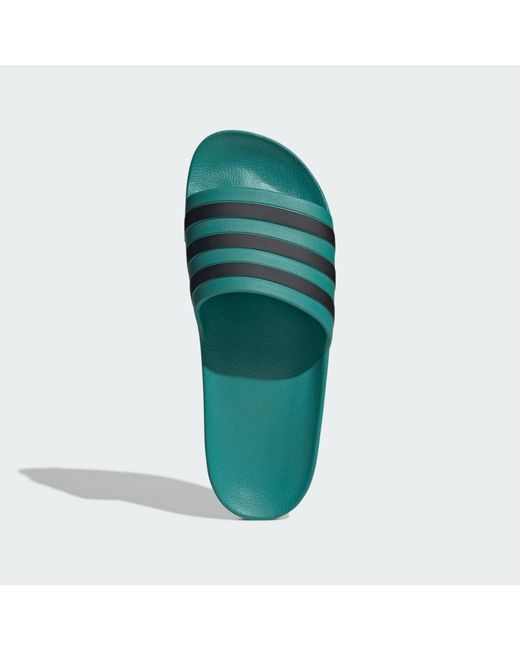 Adidas Green Adilette Aqua Slides