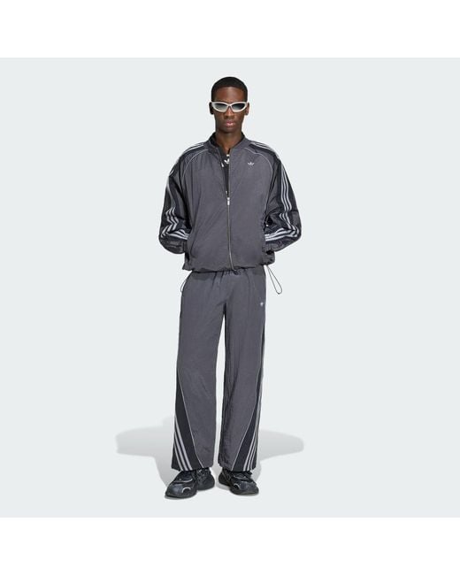 Adidas Gray Adilenium Season 5 Track Tracksuit Bottoms for men