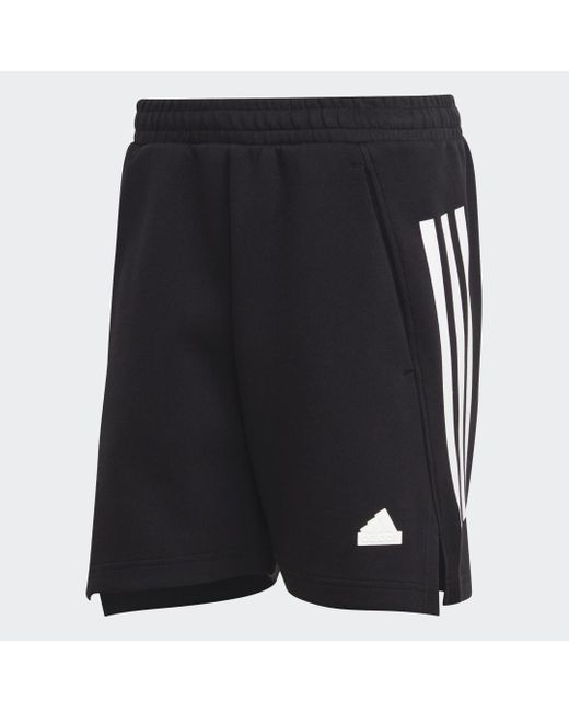Adidas Black Future Icons 3-stripes Shorts for men