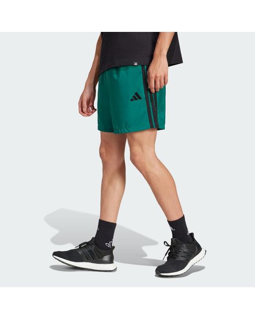 Adidas Green Essentials 3-Stripes Chelsea Shorts for men