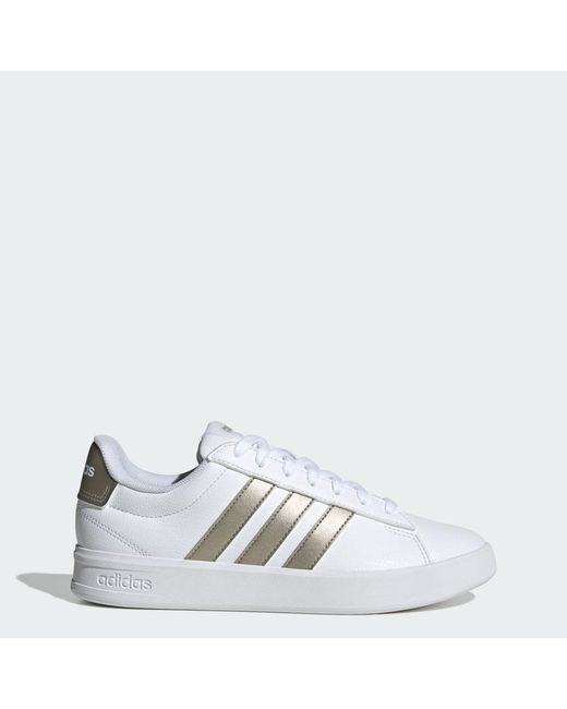 Adidas White Grand Court 3.0 Shoes