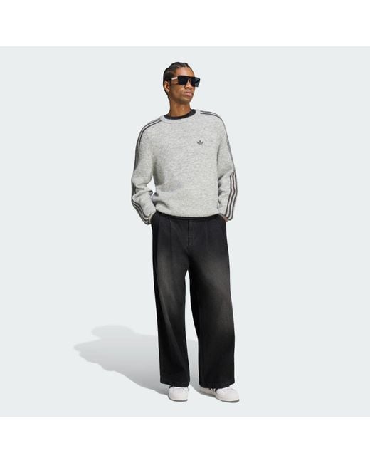 Adidas Black Jeans Mid-Rise Wide Leg for men