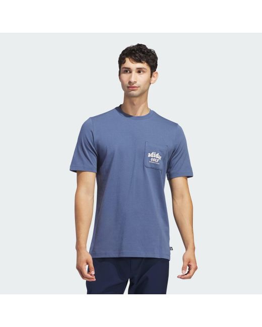 T-Shirt Ball Retrieval Graphic Pocket di Adidas in Blue da Uomo