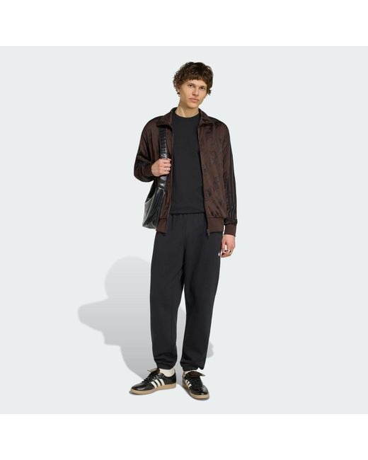 Adidas Brown Monogram Firebird Track Top for men