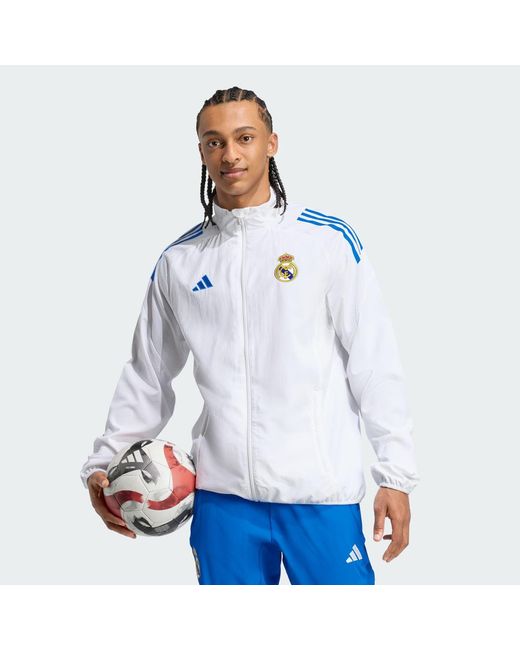 Adidas Blue Real Madrid Tiro 25 Competition Presentation Jacket for men