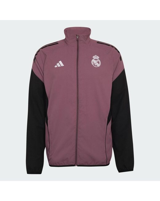 Adidas Purple Real Madrid Tiro 25 Competition Presentation Jacket for men