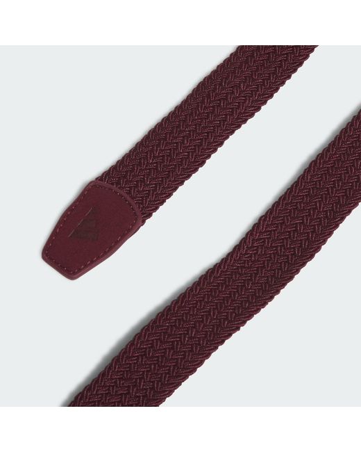 Adidas Red Braided Stretch Belt for men