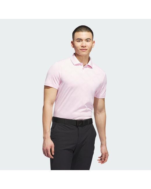 Adidas Pink Ultimate365 Tour Nylon Polo Shirt for men