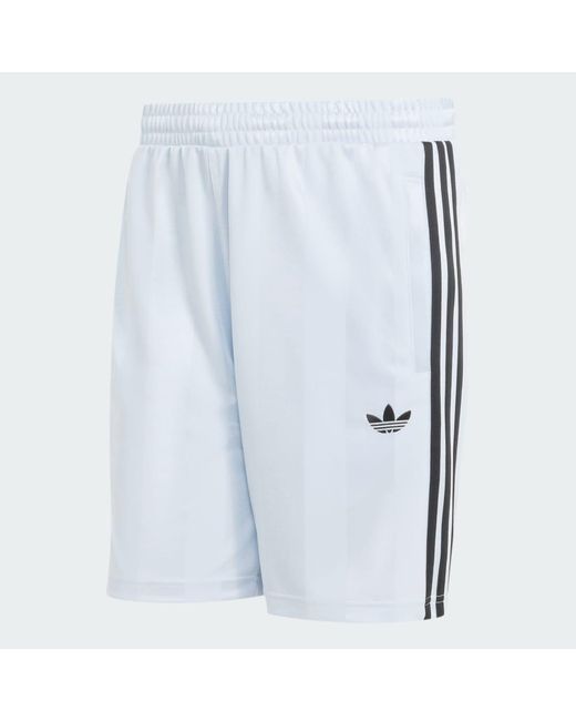 Adidas Blue 3-Stripes Loose Engineered Shorts for men