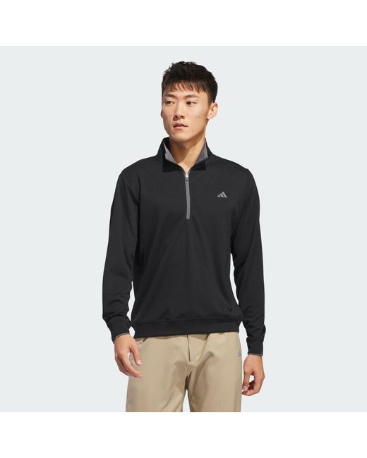 Adidas Black Lightweight Half-zip Top for men