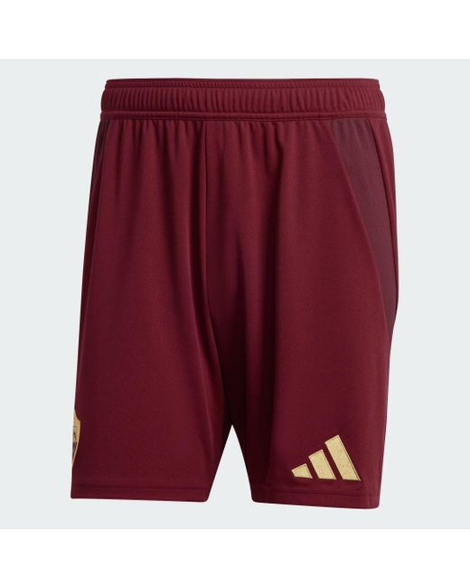 Adidas Red As Roma 24/25 Home Shorts for men