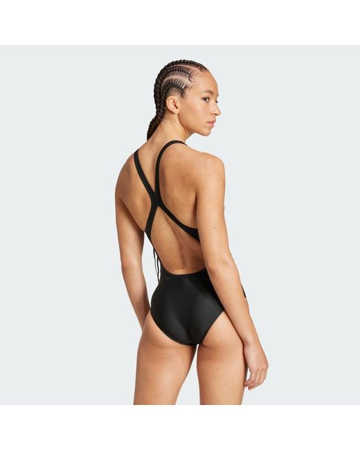 Adidas Black 3-Stripes C-Back Swimsuit
