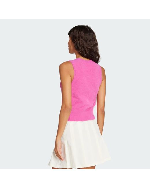 Adidas Pink Fluffy Knitted Vest