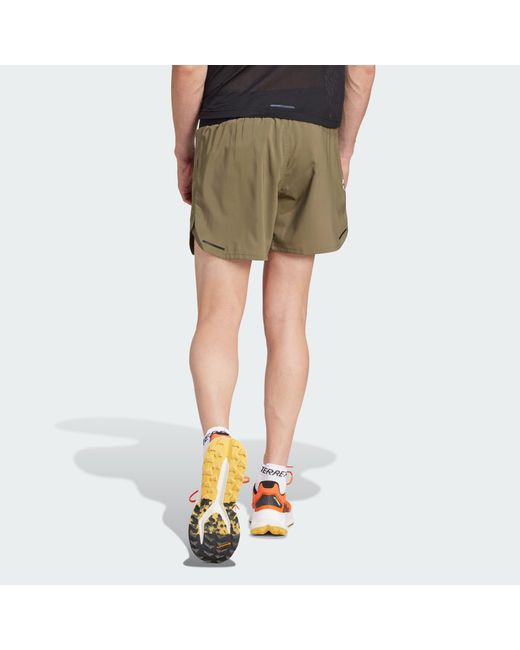 adidas Terrex Agravic Trail Running Shorts in Green for Men