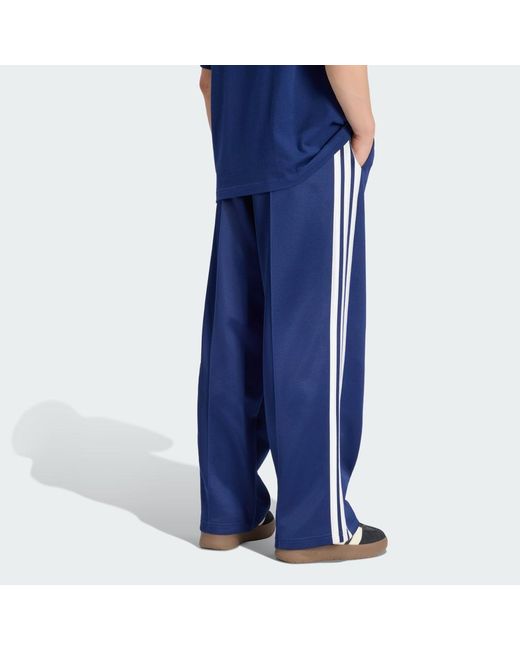 Adidas Blue Stadium Loose Open Hem Pant for men