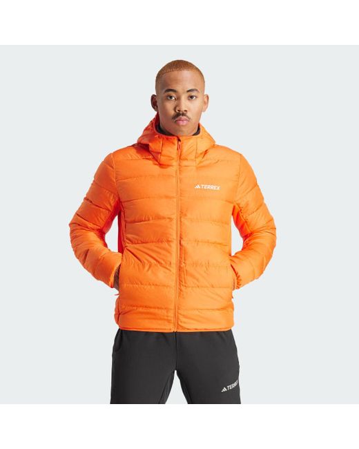 Giacca Terrex Multi Light Down Hooded di Adidas Originals in Orange da Uomo