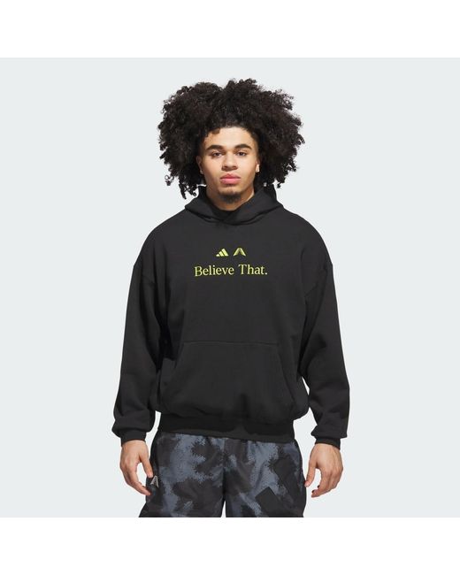 Adidas Black Anthony Edwards Believe That Hoodie for men