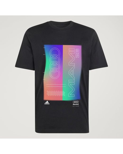 Adidas Blue Audi Revolut F1 Team Teamgeist Graphic T-Shirt for men