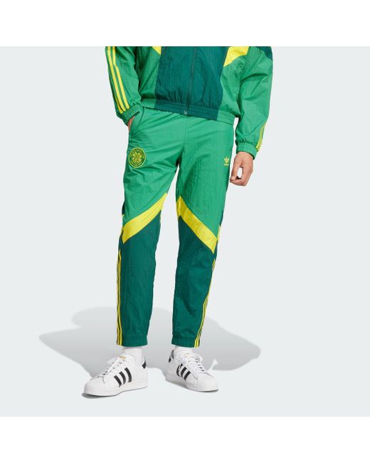 Adidas Green Celtic Fc Originals Track Tracksuit Bottoms for men