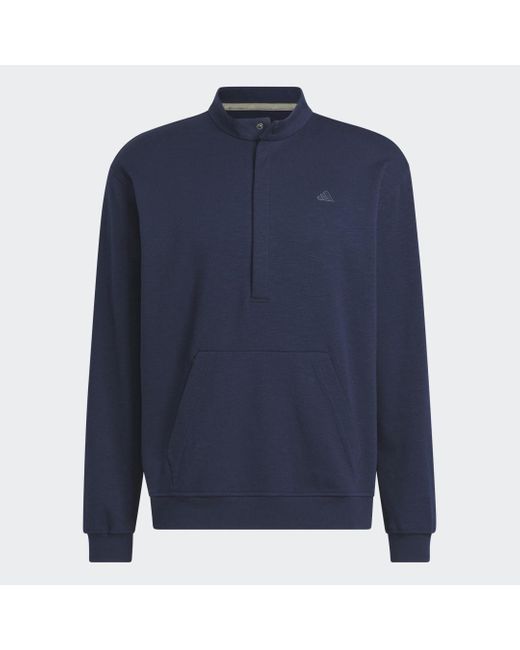 Adidas Blue Go-To 1/2-Zip Sweatshirt for men