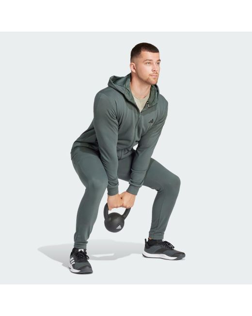 Felpa con cappuccio Pump Workout di Adidas Originals in Gray da Uomo