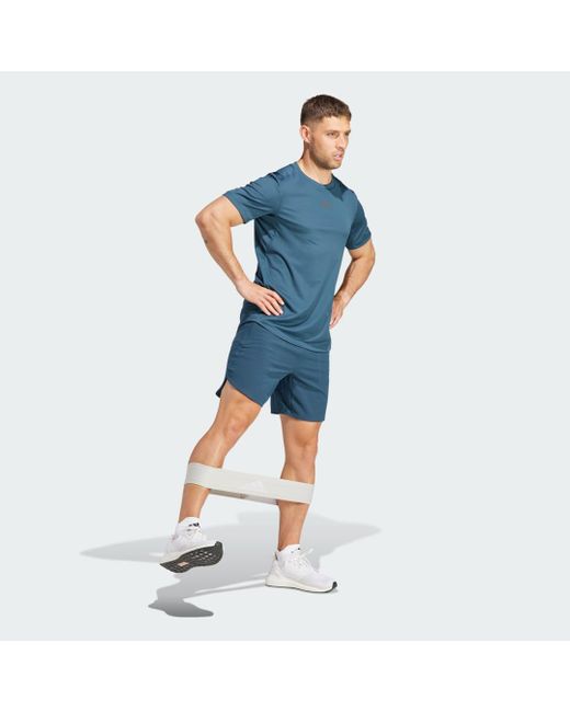 Short da allenamento Designed for Training HIIT di Adidas in Blue da Uomo