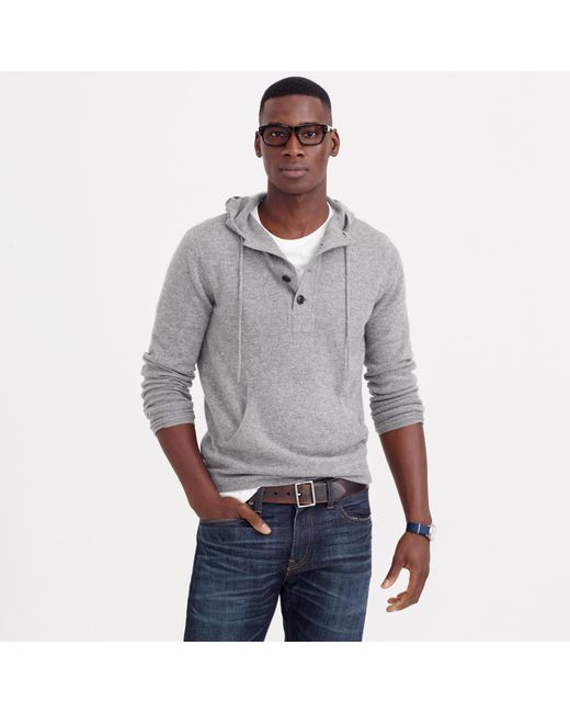 Mens henley cheap hoodie
