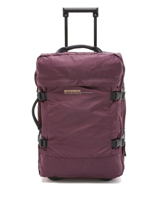 Bensimon Purple Roller Luggage Case - Prune