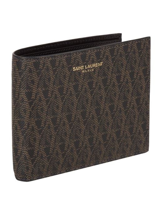 Saint Laurent Brown Monogram Bifold Wallet for men