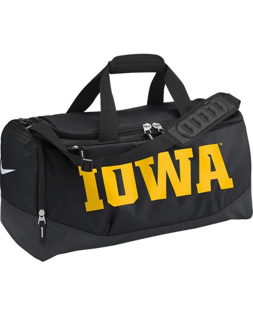 Nike Black Iowa Hawkeyes Training Duffel Bag for men