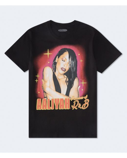 Aéropostale Black Aaliyah Princess Of R&B Oversized Graphic Tee